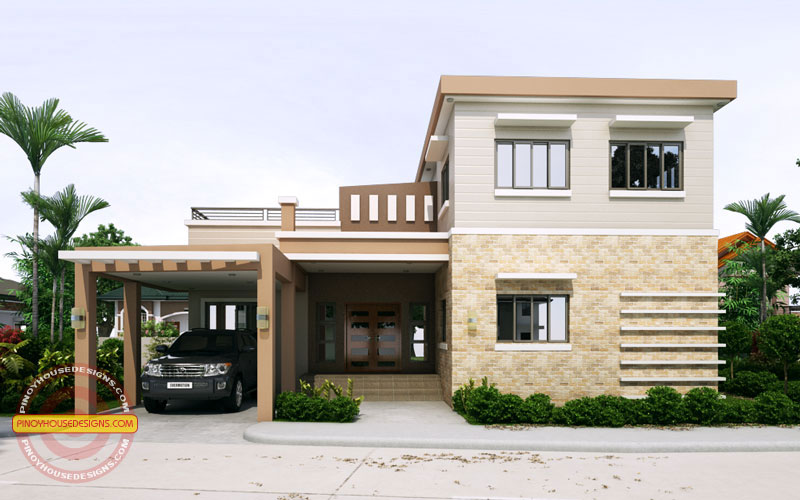 Ronaldo - Simple 2 Storey Cool House Plan - Pinoy House Designs - Pinoy