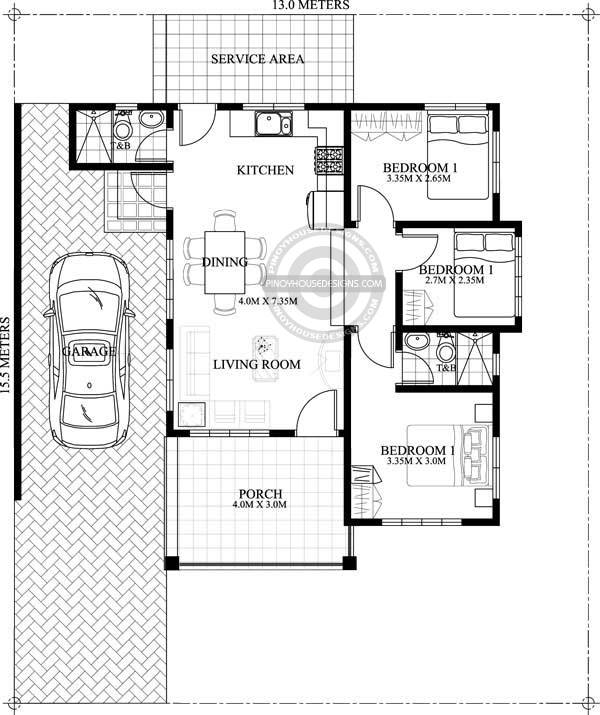 One Storey House Plan