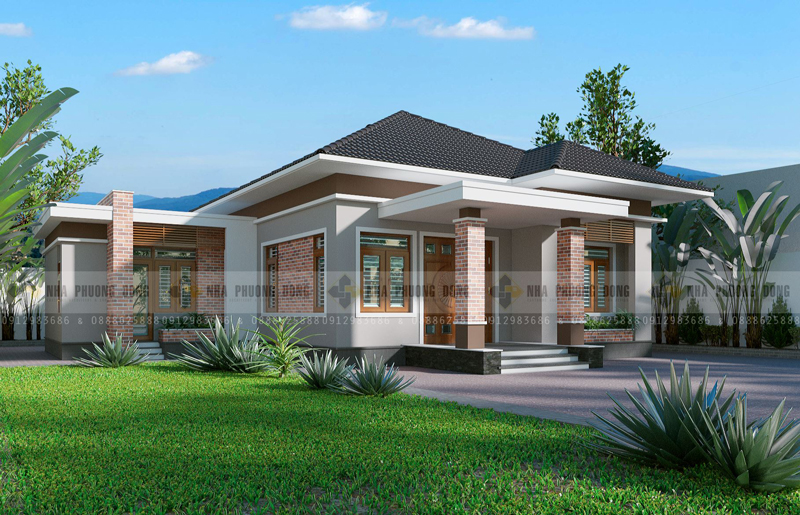 Small Contemporary House Design Side perspective