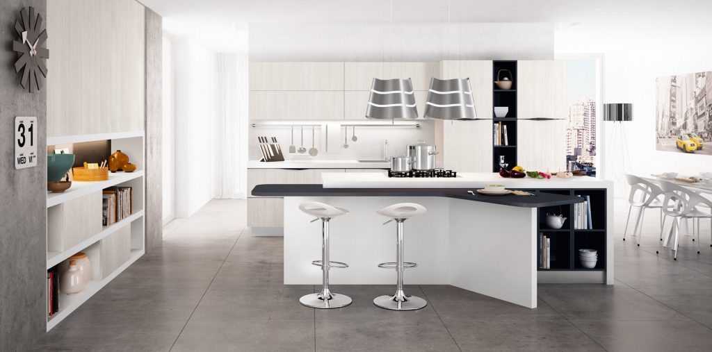 Picture of Stylish White Kitchen Expressions and Impressions 