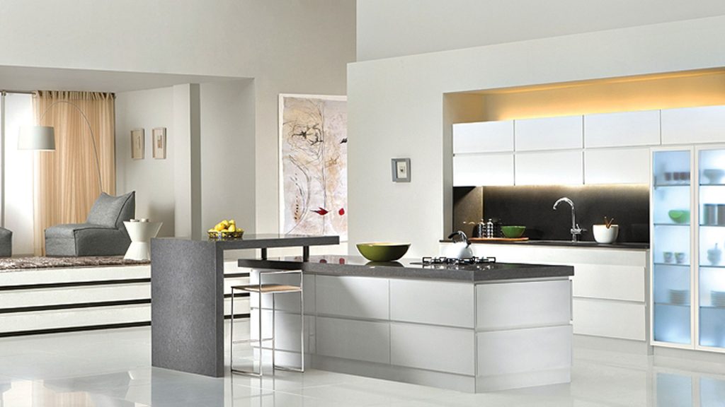 Picture of Stylish White Kitchen Expressions and Impressions 