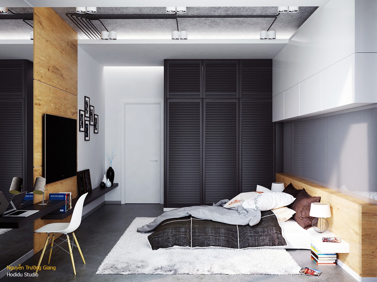 7. black-bedroom-wardrobe - Pinoy House Designs