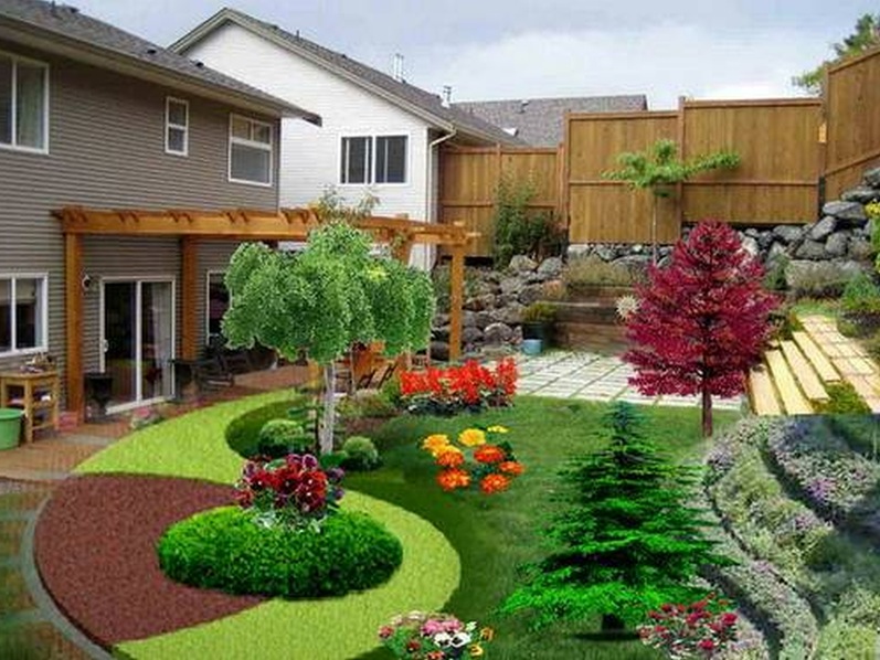 Picture of Lovely House Gardening and Landscaping Concepts 