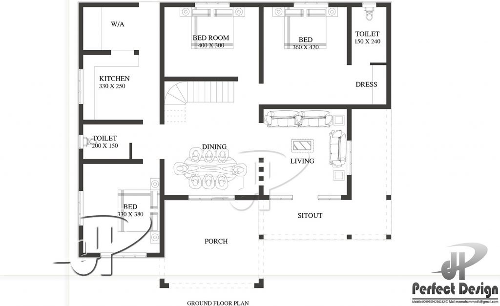 Picture of Sophisticated Single Floor Three Bedroom Contemporary House 