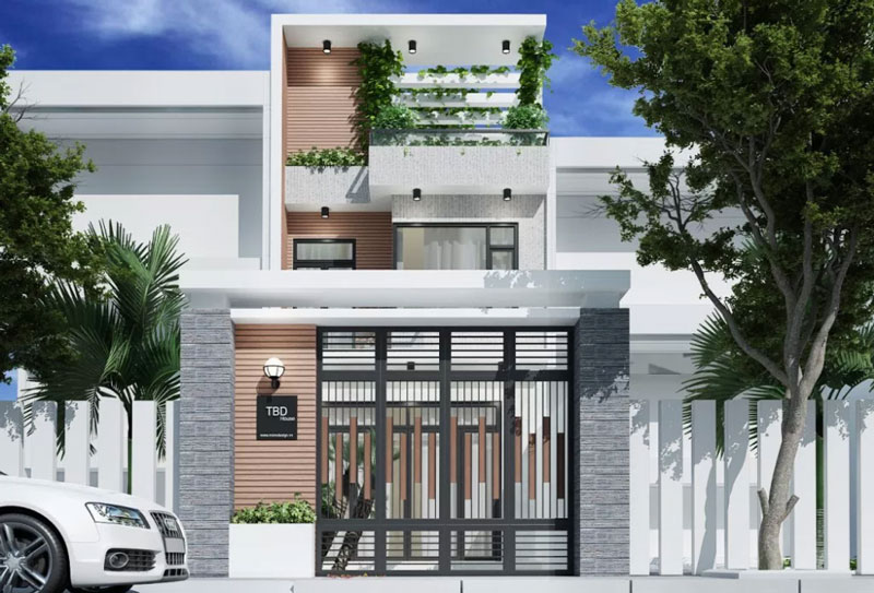 Picture of Efficiently Functional Three Story House with Narrow Lot 
