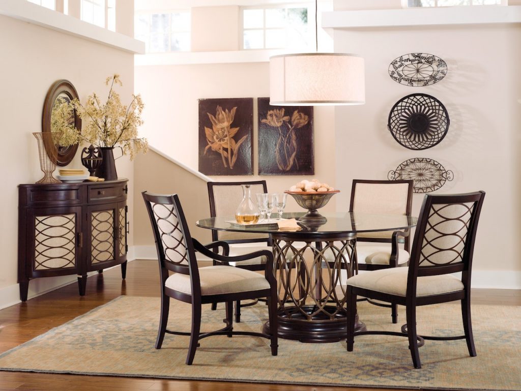 Picture of Fascinating Round Glass Tables for Deluxe Dining 