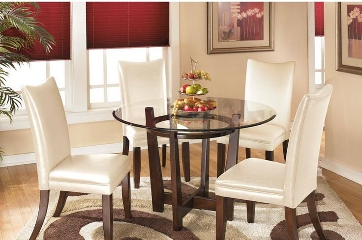 Picture of Fascinating Round Glass Tables for Deluxe Dining 