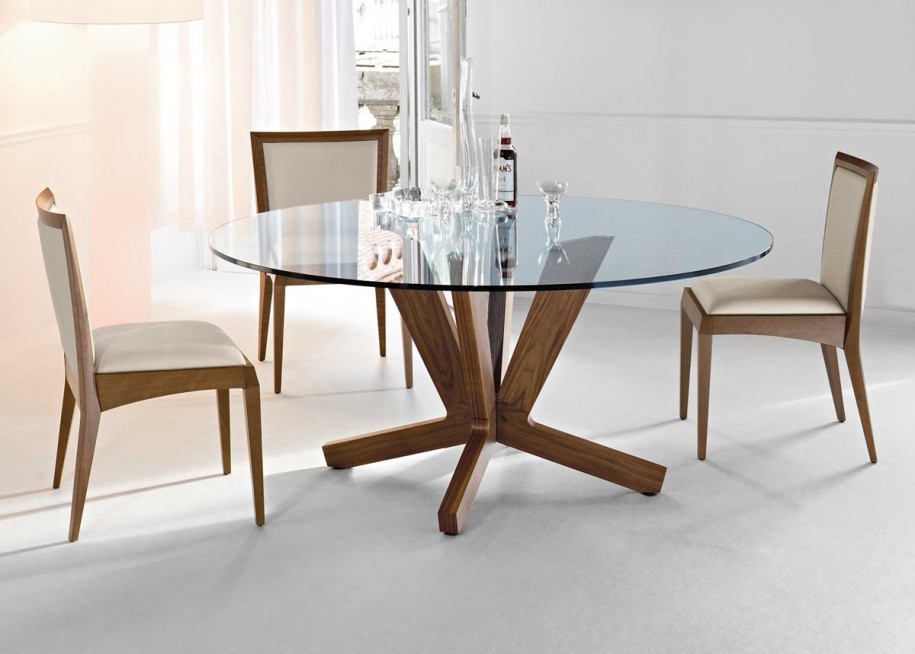 Picture of Fascinating Round Glass Tables for Deluxe Dining 