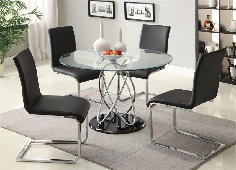 Picture of Fascinating Round Glass Tables for Deluxe Dining 