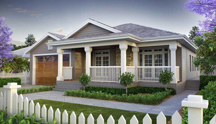 Picture of Serene Elevated House with Traditional Exterior and Contemporary Interior