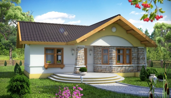 Traditional Small Two Bedroom Country House - Pinoy House Designs