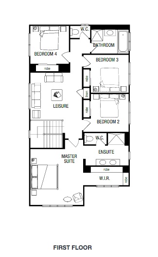 Picture of Sophisticated Four Bedroom Contemporary House 