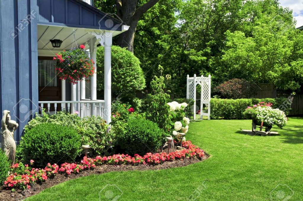 Picture of Blend and Harmony of Houses and Beautiful Landscaping 