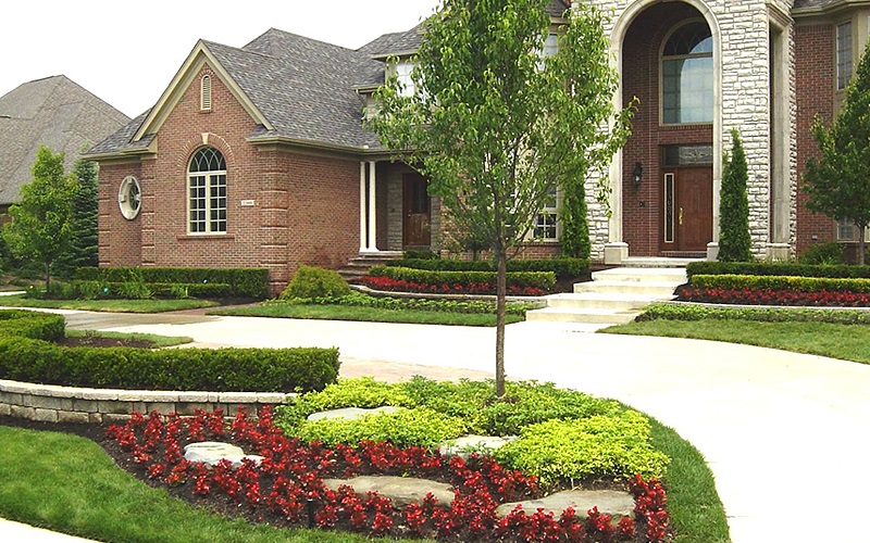 Picture of Blend and Harmony of Houses and Beautiful Landscaping 