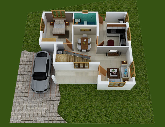 Picture of Contemporary Double Story House with Gorgeous Exterior