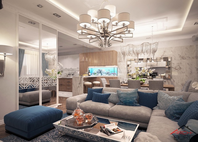 Picture of Fabulous and Delightful Interior Design of Single Story Residence