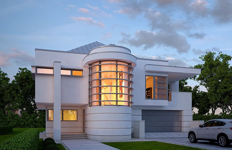 Picture of Futuristic Two Story House with Superb Interior Design