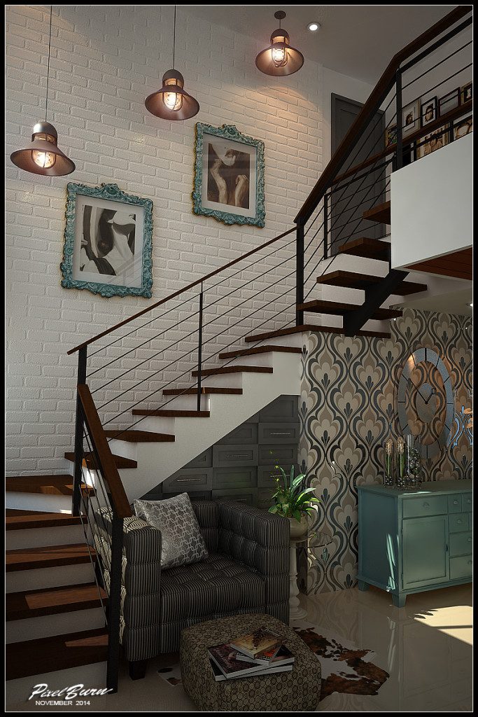 Picture of Inventive Interior Scheme of Contemporary Two Story Residence