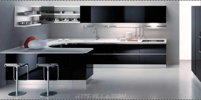 Picture of Magnetic Black Kitchen Cabinets