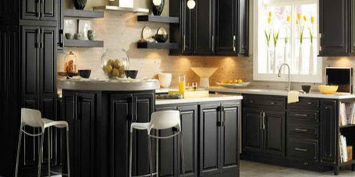 Picture of Magnetic Black Kitchen Cabinets