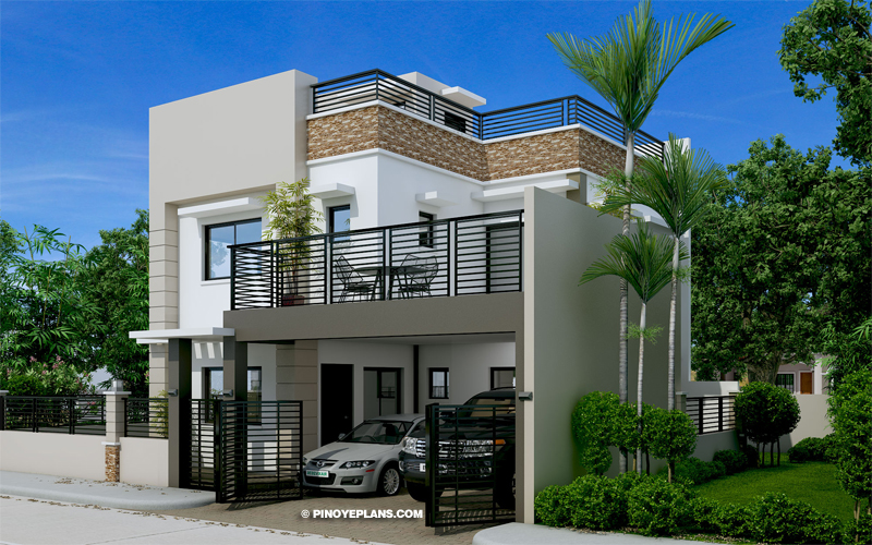 Picture of Montemayor- Exquisite Four Bedroom Two Story House Design with Roof Deck