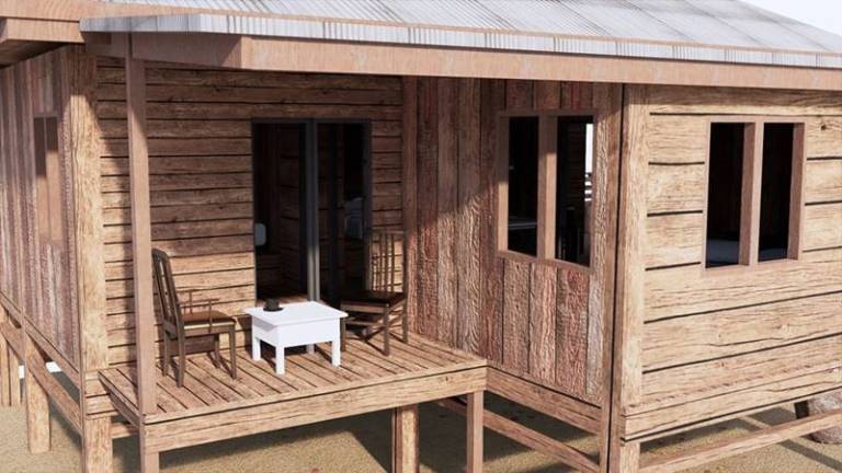 Picture of Country House Plan with a Wooden Design