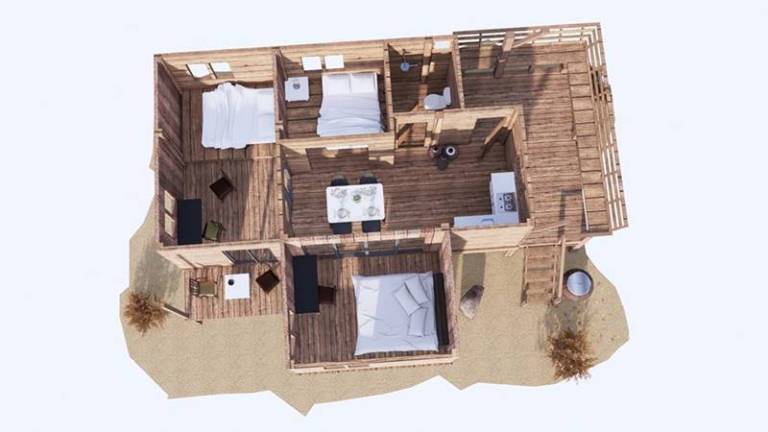 Picture of Country House Plan with a Wooden Design