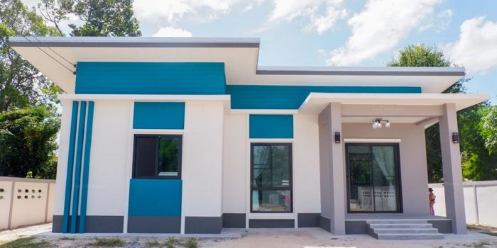 Picture of Beautiful House Design in a Blend of White & Blue 