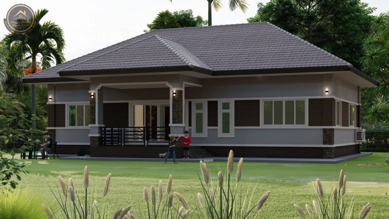 Picture of Single Story House Design with Veranda 