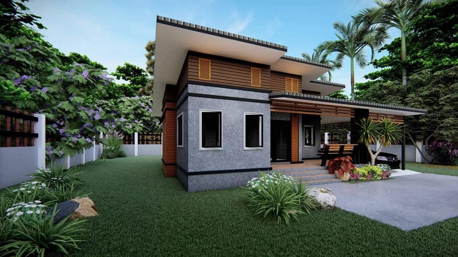 Picture of Compact 3-Bedroom Concept in Trendy Shed Roof