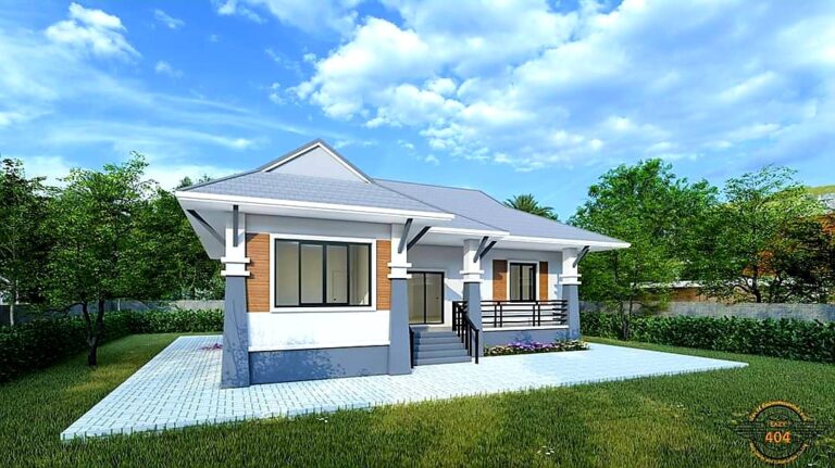 Picture of Simple Contemporary House in Light Blue & White 