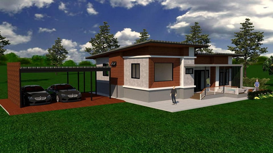 Modern One Y House Design With, Separate Garage House Plans