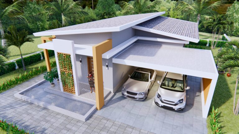 Picture of Contemporary Two-Bedroom House with Dynamic Shed Roof