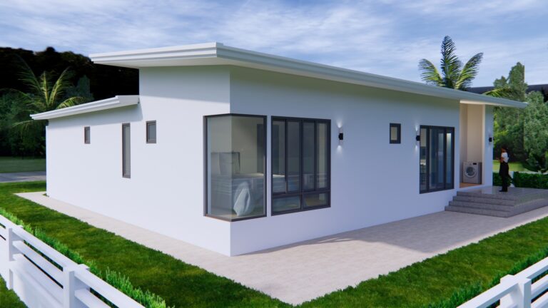 Picture of L-shaped Modern House with a Swimming Pool