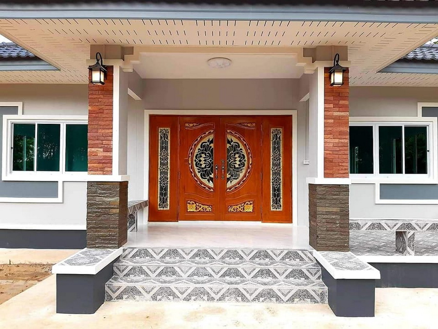 Picture of Contemporary Style House Design with Ingenious Hip Roof