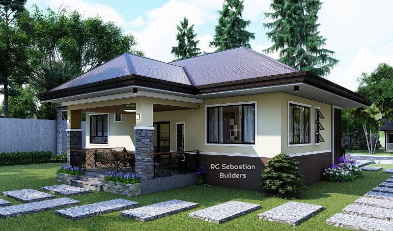 Picture of Modern Residential House in L-shaped Concept 