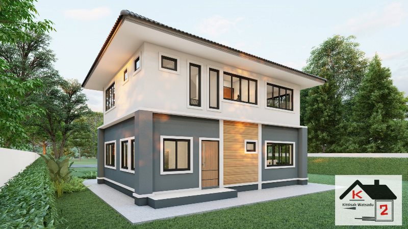 Picture of Contemporary 2 Storey House Plan with Superb Charm