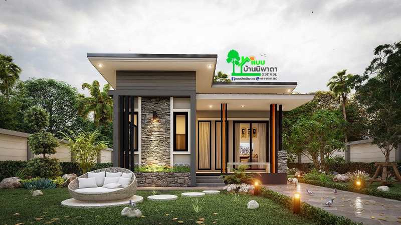 Picture Small House Plan with 2 Bedrooms & High Ceilings