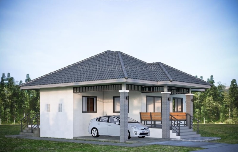 Picture of Splendid One Storey House with Cross Hip Roof 