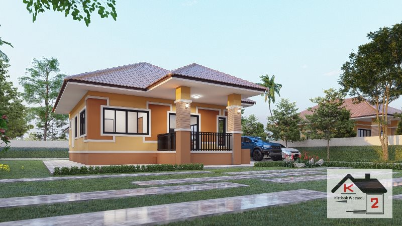 Picture of Single Storey Modern Home Plan with Fascinating Verandah
