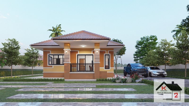 Picture of Single Storey Modern Home Plan with Fascinating Verandah