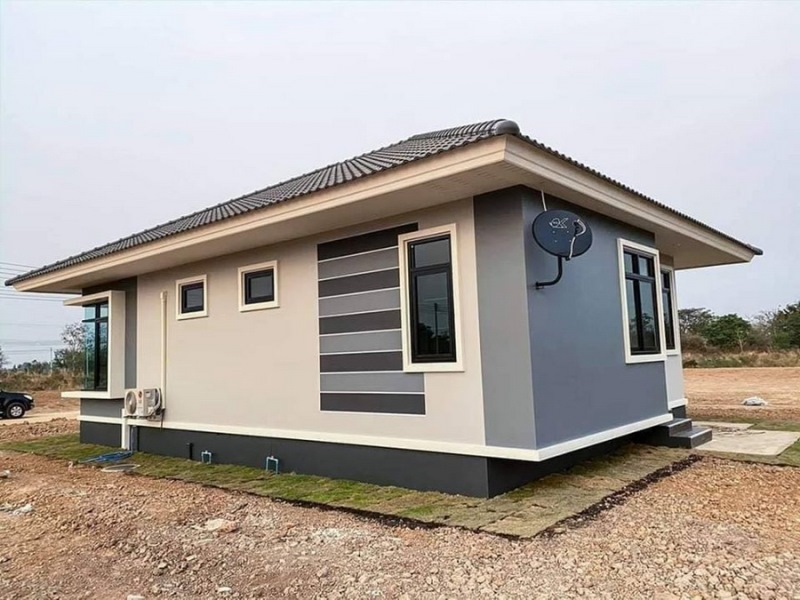 Picture of Small Contemporary House Plan with Stones Wall Cladding