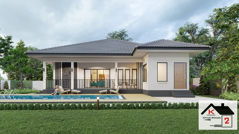 Picture of Modern Style Home Plan in a Blend of Cream & Grey Shades