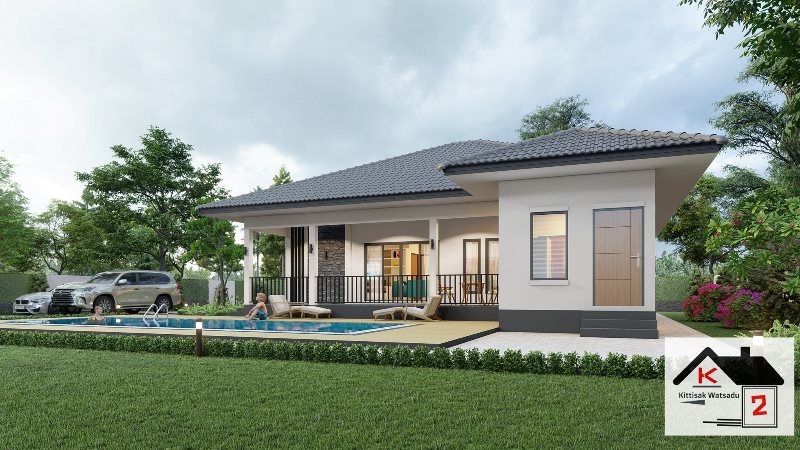 Picture of Modern Style Home Plan in a Blend of Cream & Grey Shades