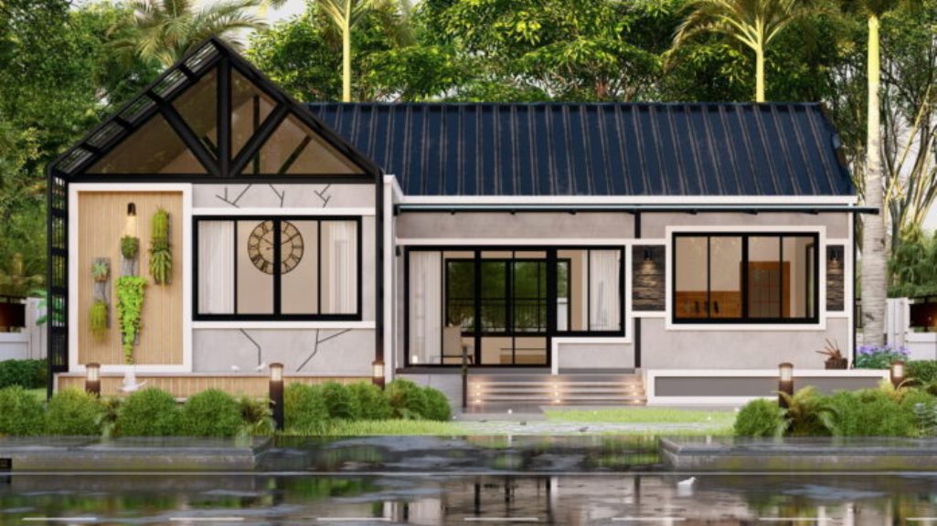 Picture of Single Detached House Design in L-shaped Concept