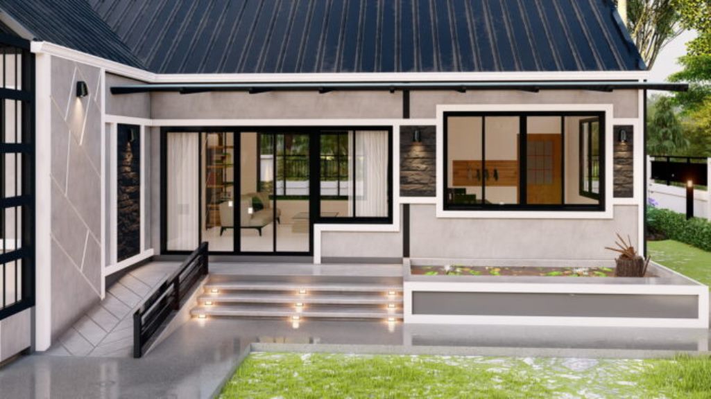 Picture of Single Detached House Design in L-shaped Concept