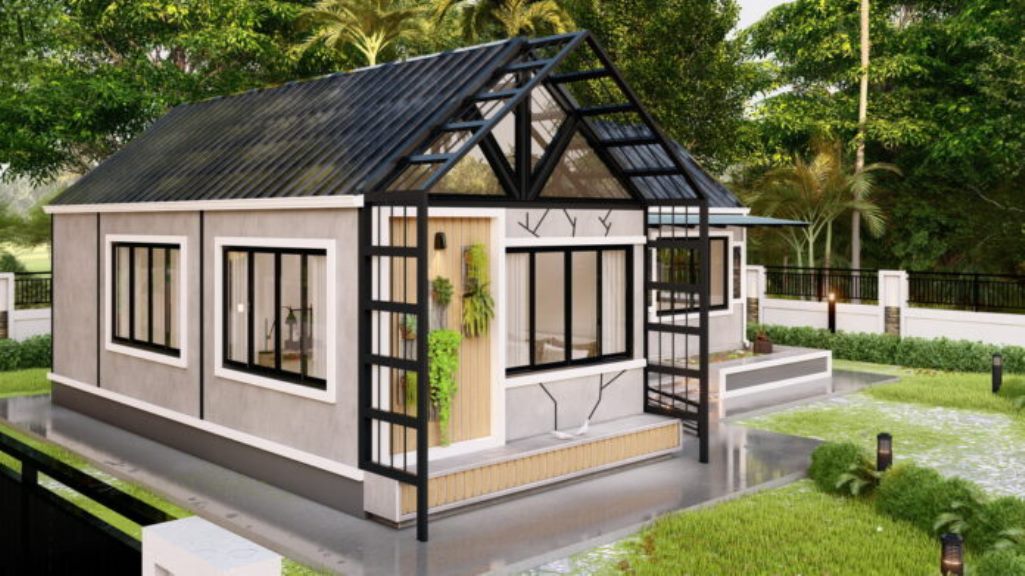 Picture of Single Detached House Design in L-shaped Concept