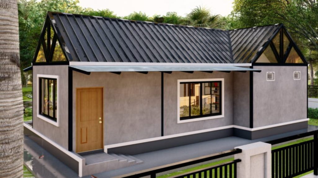 Picture of Single Detached House Design in L-shaped Concept