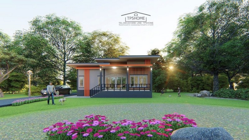 Picture of Modern Country House Plan with Open Air Balcony