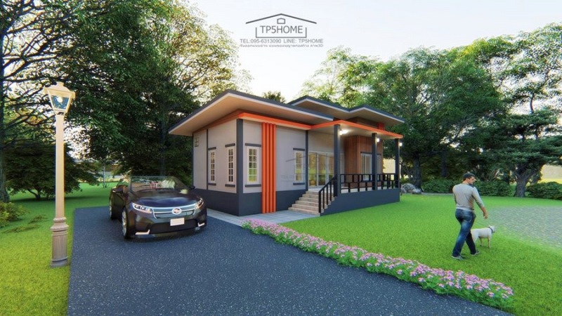 Picture of Modern Country House Plan with Open Air Balcony